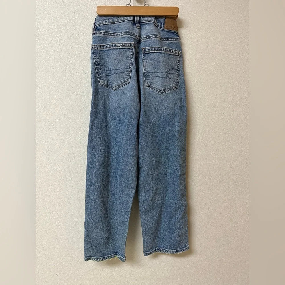 American Eagle Outfitters Blue Denim Jeans women’s size 00 short - Picture 2 of 4